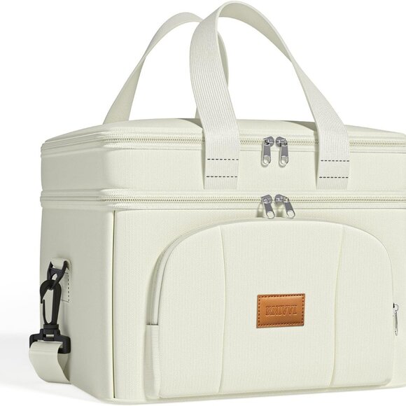 Lunch Box for Women, Double Decker Insulated Cooler Bag Lunch Bag Reusable Leakp - Picture 1 of 7